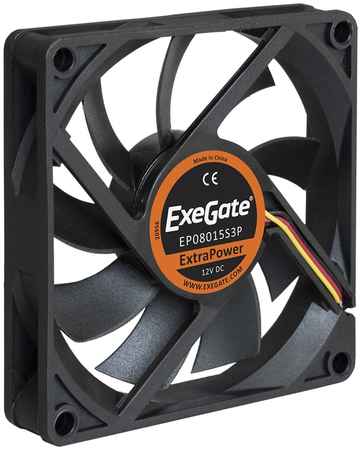 Вентилятор ExeGate ExtraPower EP08015S3P, 80 мм, 2500rpm, 26 дБ, 3-pin, 1шт (EX283374RUS)