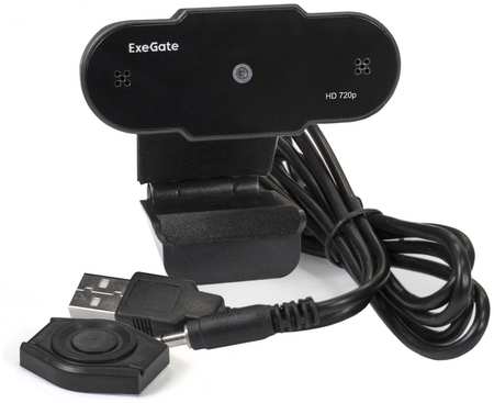 Вебкамера ExeGate BlackView C525 HD, 1.3 MP, 1280x720, встроенный микрофон, USB 2.0, (EX287385RUS)