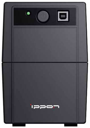 ИБП Ippon Back Basic 1050S Euro, 1050 В·А, 600 Вт, EURO, розеток - 3, USB, черный (1373878) 970309106