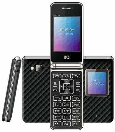 Мобильный телефон BQ 2446 Dream Duo, 2.4″ 320x240 TN, 32Mb RAM, 32Mb, BT, 1xCam, 2-Sim, 800 мА·ч, micro-USB, черный 970319700