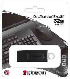 Флешка 32Gb USB 3.2 Kingston DataTraveler DTX/32GB, черный (DTX/32GB) 970340699