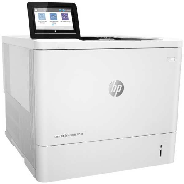 Принтер лазерный HP LaserJet Enterprise M611dn, A4, ч/б, 61стр/мин (A4 ч/б), 1200x1200dpi, дуплекс, сетевой, USB (7PS84A)