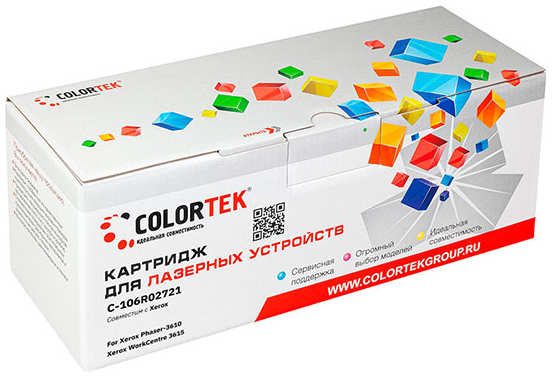 Картридж лазерный Colortek CT-106R02721 (106R02721), черный, 5900 страниц, совместимый для Xerox Phaser 3610/WorkCentre 3615 970355890