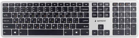 Клавиатура беспроводная Gembird KBW-3, ножничная, USB, серебристый 970360198