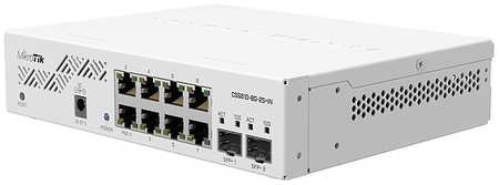 Коммутатор MikroTik Cloud Smart Switch, управляемый, кол-во портов: 8x1 Гбит/с, кол-во SFP/uplink: SFP+ 2x10 Гбит/с (CSS610-8G-2S+IN)
