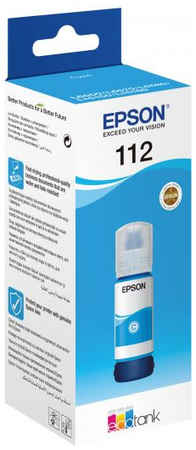 Чернила Epson 112, 70 мл, голубой, оригинальные для Epson L6550/L6570/L6580/ L15150/L15160 (C13T06C24A) 970379052