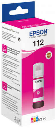 Чернила Epson 112, 70 мл, пурпурный, оригинальные для Epson L6550/L6570/L6580/ L15150/L15160 (C13T06C34A)