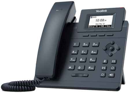 VoIP-телефон Yealink SIP-T30P, 1 SIP-аккаунт, монохромный дисплей, PoE, черный (SIP-T30P) 970387798