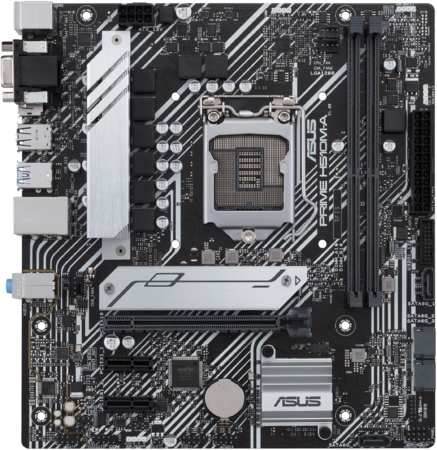 Материнская плата ASUS PRIME H510M-A, Socket1200, Intel H510, 2xDDR4, PCI-Ex16, 4SATA3, 7.1-ch, GLAN, 4 USB 3.2, VGA, HDMI, DP, mATX, Retail 970396329