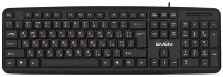 Клавиатура проводная Sven KB-S230, мембранная, USB, черный (SV-018399) 970521909