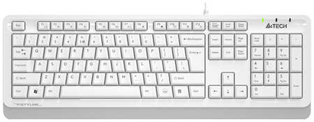 Клавиатура проводная A4Tech Fstyler FKS10, мембранная, USB, белый/серый (FKS10 WHITE) 970536574