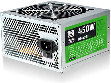 Блок питания 450 Вт ATX BaseTech BT-450R1, 120 мм