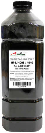 Тонер ASC Premium, канистра 1 кг, черный, совместимый для Canon LJ 1005/1010, Тип ASKE H-071 (V0041517) 970544405