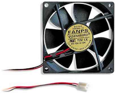 Вентилятор Gembird FANPS, 80мм, 2600rpm, 27 дБ, 2-pin (FANPS)