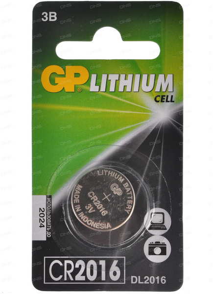 Батарея GP Lithium, CR2016, 3V, 1шт. (CR2016-7CR110/100/900) 970597279