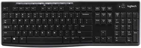 Клавиатура беспроводная Logitech K270, мембранная, USB, черный (920-003757/920-003058) 970601248
