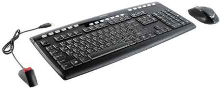 Клавиатура + мышь A4Tech 9200F, беспроводная, USB, черный 970620481
