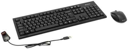 Клавиатура + мышь A4Tech 7100N, беспроводная, USB, черный 970621017