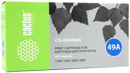 Картридж лазерный Cactus CS-Q5949AS (Q5949A), черный, 2500 страниц, совместимый, для LJ 3390 / 3392 / 1160 / 1320tn 970626276