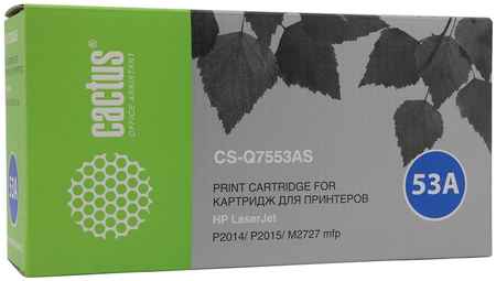 Картридж лазерный Cactus CS-Q7553AS (Q7553A), 3000 страниц, совместимый, для LJ M2727nf / M2727nfs / P2014 / P2015 / P2015dn / P2015n / P2015x