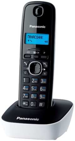 Радиотелефон Panasonic KX-TG1611, DECT, АОН, черный/белый (KX-TG1611RUW) 970673667