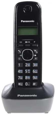 Радиотелефон Panasonic KX-TG1611, DECT, АОН, черный/серый (KX-TG1611RUH) 970673681