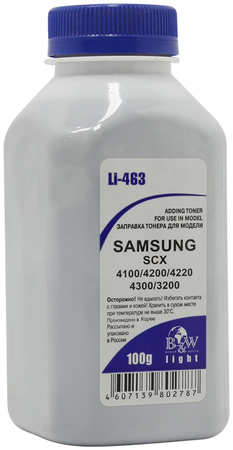Тонер B&W LI-463, бутыль 100 г, совместимый для Samsung SCX-4100 / SCX-4200 / SCX-4220 / SCX-4300 / SCX-3200