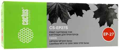 Картридж лазерный Cactus CS-EP27S (EP-27), 2500 страниц, совместимый, для Canon LBP3200, i-Sensys MF3220 series, LaserBase MF3110/MF3200/MF5600/NF5700 series