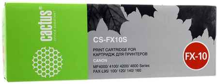 Картридж лазерный Cactus CS-FX10S (FX-10), черный, 2000 страниц, совместимый для Canon FAX-L100 / L120 / L140 / L160 / L95, MF-4010 / 4018 / 4120 / 4140 / 4150 / 4270 / 4320 / 4330 / 4340 / 4350 / 4370 / 4380 / 4660 / 4690, PC-D440 /D450 970695009