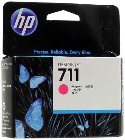 Картридж струйный HP 711 (CZ131A), пурпурный, оригинальный, объем 29мл, для Designjet T120/T520