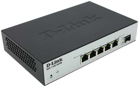 Коммутатор D-link DGS-1100-06/ME, управляемый, кол-во портов: 5x1 Гбит/с, кол-во SFP/uplink: SFP 1x1 Гбит/с (DGS-1100-06/ME/A1B) 970719003