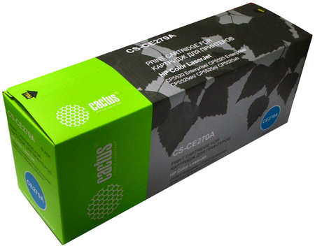 Картридж лазерный Cactus CS-CE270A (CE270A), черный, 13500 страниц, совместимый для Color LaserJet Enterprise CP5525dn / CP5525n / CP5525xh / M750dn / M750n / M750xh 970757051