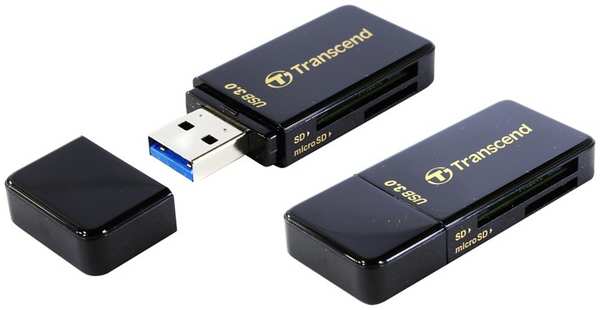 Картридер внешний Transcend TS-RDF5K, SD/microSD, USB 3.0, черный 970762361