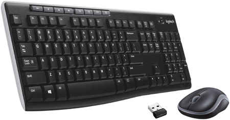 Клавиатура + мышь Logitech MK270, беспроводная, USB, черный (920-003381/920-004509/920-004518) 970791808