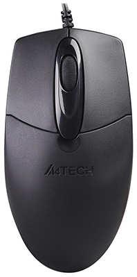 Мышь проводная A4Tech OP-720, 1200dpi, оптическая светодиодная, USB, черный (OP-720 USB (BLACK)) 970815189