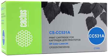 Картридж лазерный Cactus CS-CC531A (CC531A), 2800 страниц, совместимый, для CLJ CP2025 / CM2320nf / CM2320fxi / CP2025n / CP2025dn