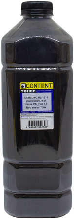 Тонер Content Тип 1.5, бутыль 700 г, черный, совместимый для Samsung/Xerox ML-1210, P8e, универсальный 9708406894