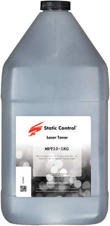 Тонер Static Control MPT10-1KG, бутыль 1 кг, черный, совместимый для LJ P1005/ 1006/ 1505/ 1606/ P1102/ 1322/ M125 (MPT10-1KG) 9708446515