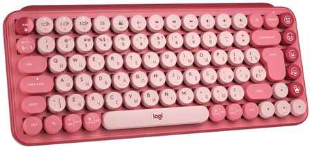 Клавиатура беспроводная Logitech POP Keys, механическая, Brown Switch, Bluetooth / USB, розовый (920-010718) 9708469755