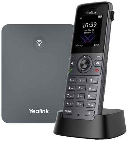 VoIP-телефон Yealink W73P, 20 линий, 10 SIP-аккаунтов, цветной дисплей, DECT, серый 9708493767