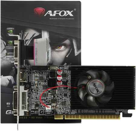 Видеокарта AFOX NVIDIA GeForce G 210, 512Mb DDR3, 64 бит, PCI-E, VGA, DVI, HDMI, Retail (AF210-512D3L3-V2)