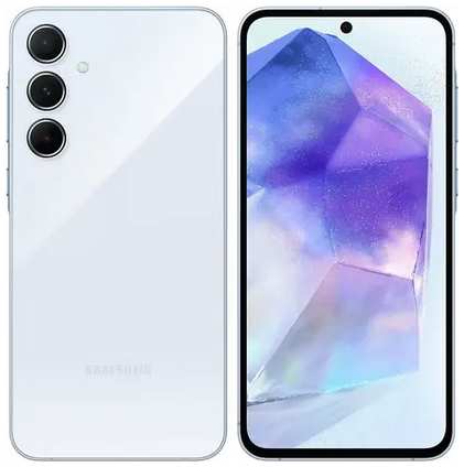 Смартфон Samsung Galaxy A55 5G, 6.5″ 1080x2340 AMOLED, Samsung Exynos 1480, 8Gb RAM, 256Gb, 3G/4G/5G, NFC, Wi-Fi, BT, 3xCam, 2-Sim, 5000 мА?ч, USB Type-C, Android 14, голубой (SM-A556ELBCCAU) 9708602630