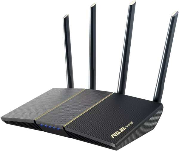 Wi-Fi роутер ASUS RT-AX57, 802.11a/b/g/n/ac/ax, 2.4 / 5 ГГц, до 2.98 Гбит/с, LAN 4x1 Гбит/с, WAN 1x1 Гбит/с, внешних антенн: 4 (RT-AX57) 9708608368