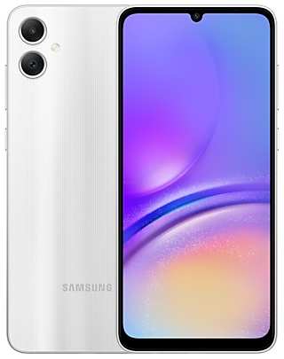 Смартфон Samsung Galaxy A05, 6.7″ 720x1600 PLS, MediaTek Helio G85, 4Gb RAM, 128Gb, 3G/4G, NFC, Wi-Fi, BT, 2xCam, 2-Nano-SIM, 5000 мА?ч, USB Type-C, Android 13, серебристый (SM-A055FZSGMEA) 9708627267