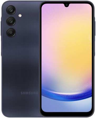 Смартфон Samsung Galaxy A25 5G, 6.5″ 2340x1080 AMOLED, Samsung Exynos 1280, 8Gb RAM, 256Gb, 3G/4G/5G, NFC, Wi-Fi, BT, 3xCam, 2-Sim, 5000 мА?ч, USB Type-C, Android 14, (SM-A256EZKHCAU)