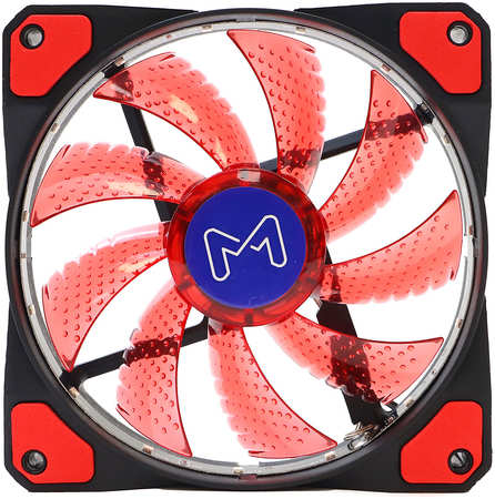 Комплект вентиляторов Mastero MF-120, 120 мм, 1200rpm, 20 дБ, 3-pin+4-pin Molex, 3шт, красный (MF120RV1-3) 9708629631