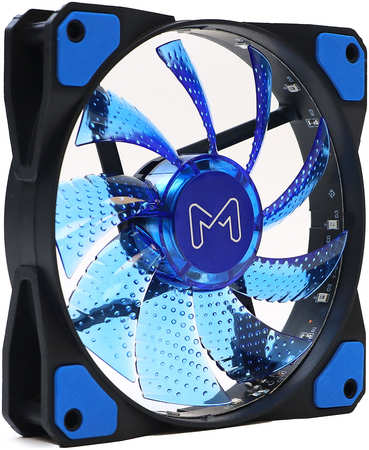 Комплект вентиляторов Mastero MF-120, 120 мм, 1200rpm, 20 дБ, 3-pin+4-pin Molex, 10шт, синий (MF120BLV1-10) 9708629780