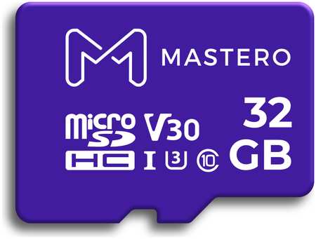 Карта памяти 32Gb microSDHC Mastero Class 10 UHS-I U3 V30 A1 + адаптер (MB-32-MSD) 9708647120