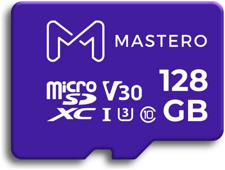 Карта памяти 128Gb microSDXC Mastero Class 10 UHS-I U3 V30 A1 + адаптер (MB-128-MSD) 9708647122