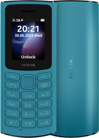 Мобильный телефон Nokia 105 TA-1557 DS, 1.8″ 160x128 TFT, 2-Sim, 1000 мА·ч, micro-USB, голубой 9708647886